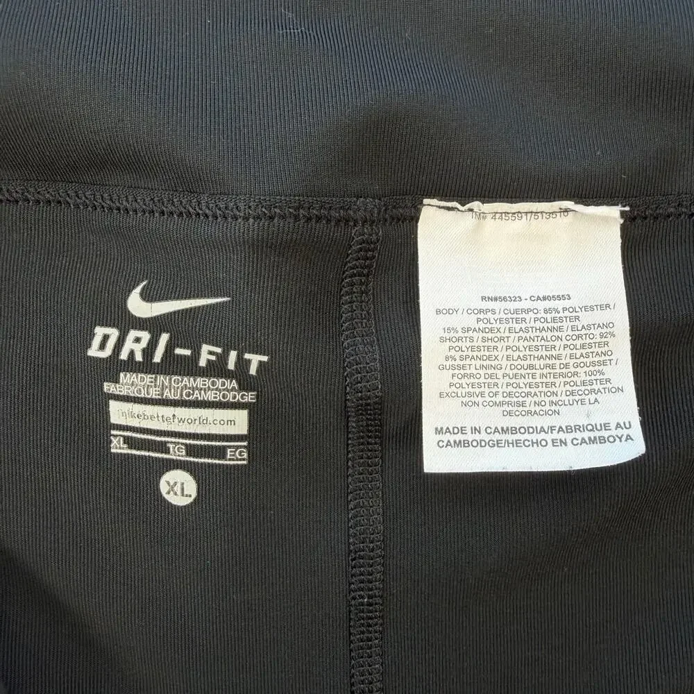 Nike Black Workout Athleisure Everyday Tennis Golf Sporty Athletic Skort Skirt